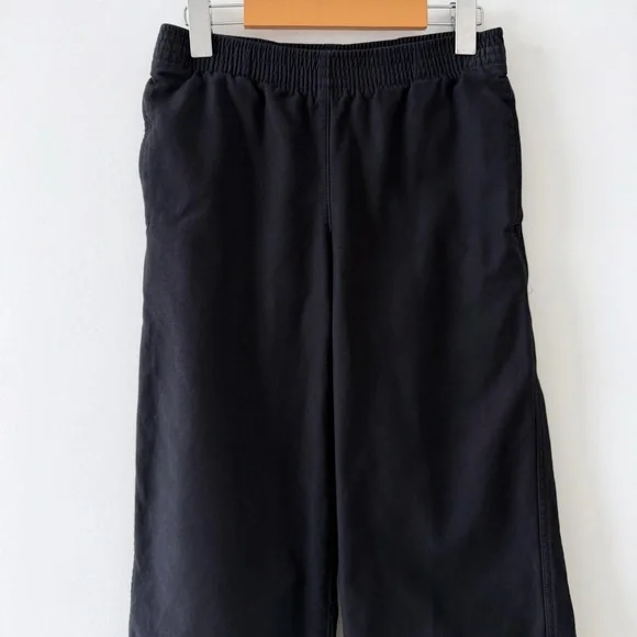 Aritzia TNA Christie Pant Black Wide Leg Pull On Cotton | 2XS Elastic Waist - Picture 4 of 16